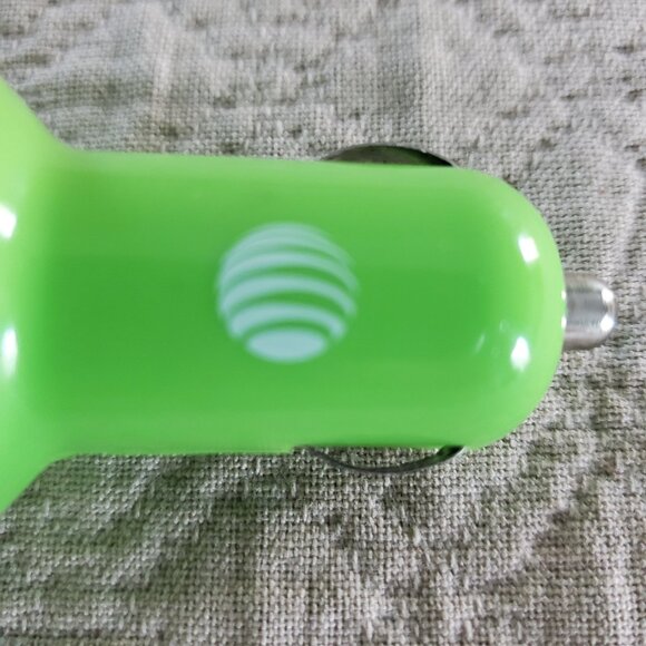 Lime Green Dual Port USB Car Cigarette Lighter Charger - Picture 3 of 5